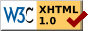 image showing the website is Valid XHTML 1.0 Transitional